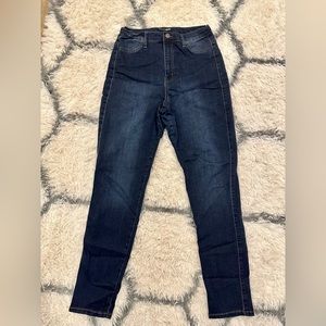 High Rise Dark Blue Skinny Jeans size 11